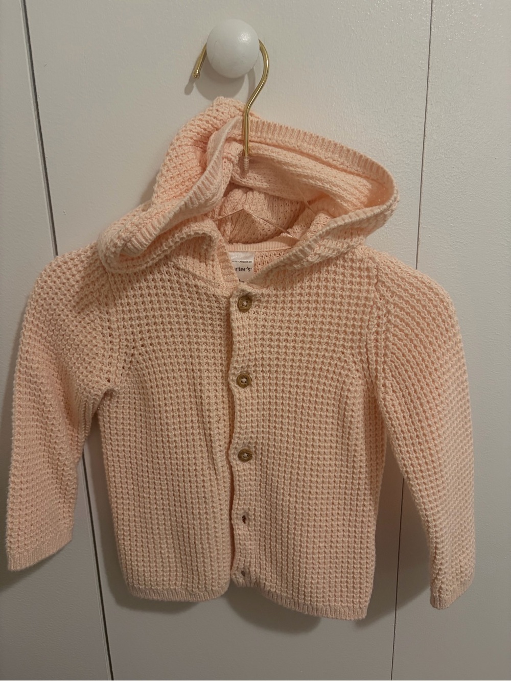 Carter’s Soft Pink Hooded Knit Cardigan